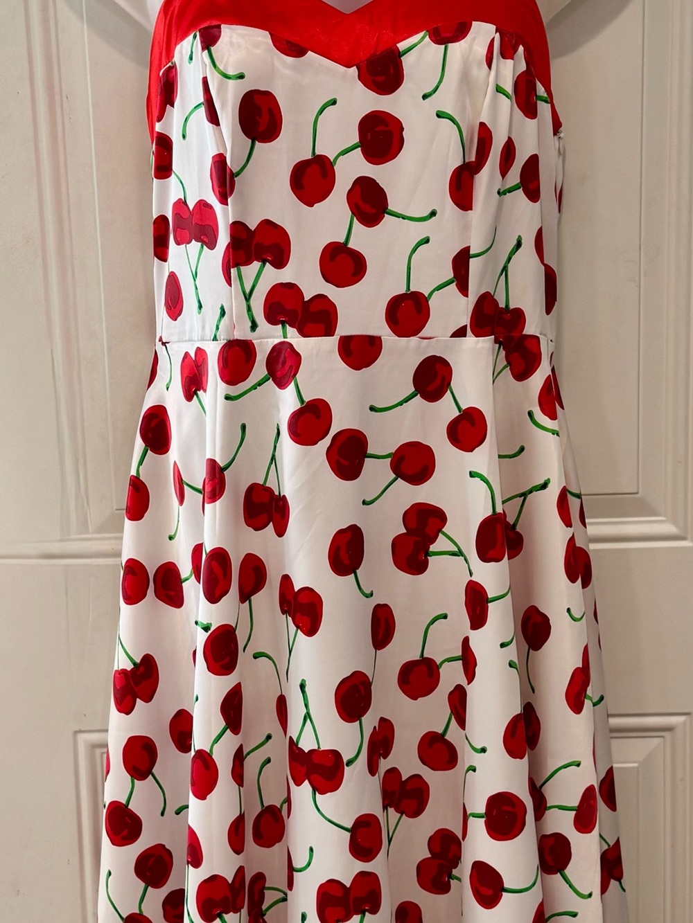🍒 VINTAGE VIBES ONLY 🍒   DRESSTELLS 1950s Cherry Print Halter Dress Plus